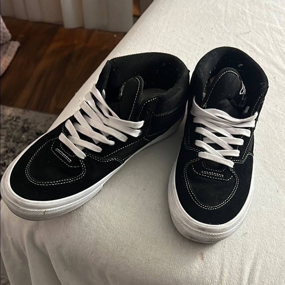 Black High-Top Sneakers with White Laces